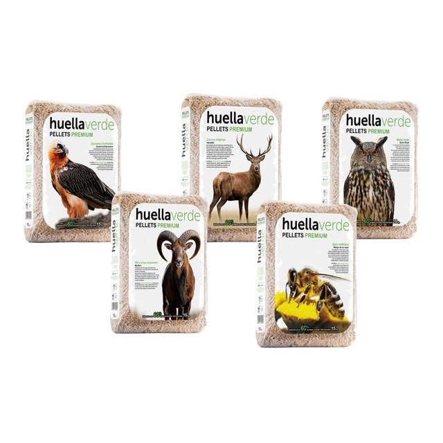 Palet de Pellet Huella Verde 77 uds A1+ 15kg - Imagen 3
