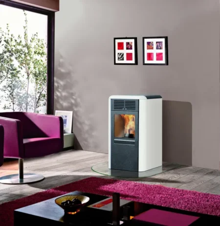 Estufa de Pellets INNOFIRE Chip 8 kW Blanco