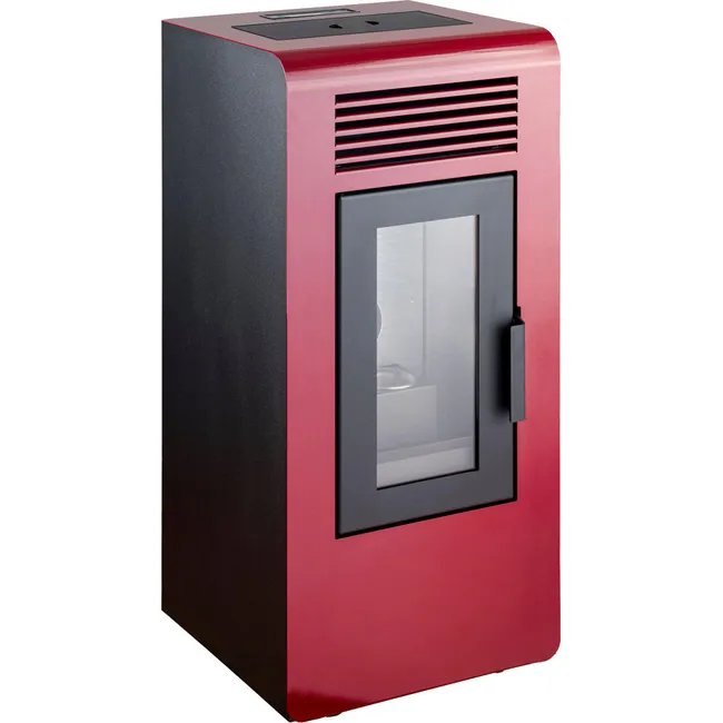 Estufa de Pellet QLIMA ECODESIGN 6.7 kW Roja