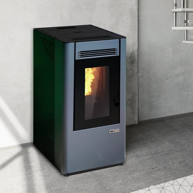 Estufa de pellets ALHAMBRA de 9,7 kW en color gris