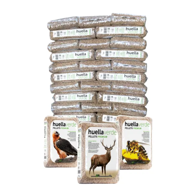 Palet de Pellet Huella Verde 77 uds A1+ 15kg - Imagen 5