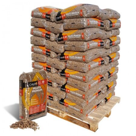 Pellets de madera Crepitante-Palet 72 sacos de 15 kg